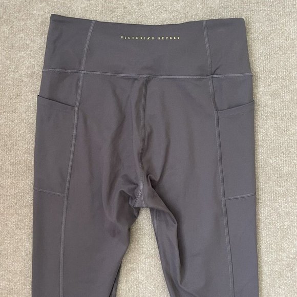 Victoria's Secret Leggings Womens 12 Grey Skinny Yoga Pants Workout Pockets - Picture 10 of 11